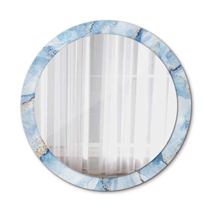 Fali tükör, Wallfluent, Márvány, Kerek, Arany, Ø90 cm, 010090550120300020891