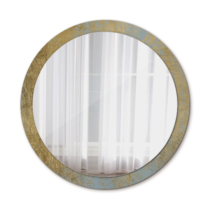 Fali tükör, Wallfluent, Tetőtéri modell, Kerek, Sárga, Ø100 cm, 010090550130300072573