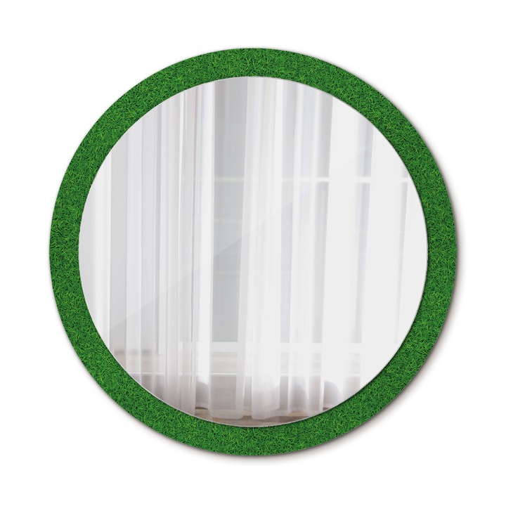 Fali tükör, Wallfluent, fű, Kerek, Zöld, Ø100 cm, 010090550130300020859
