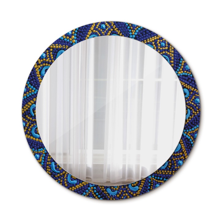 Fali tükör, Wallfluent, Karneváli modell, Kerek, Többszínű, Ø90 cm, 010090550120300072601