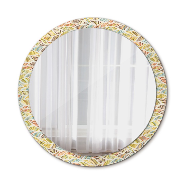 Fali tükör, Wallfluent, Absztrakt, Kerek, Többszínű, Ø100 cm, 010090550130300012772