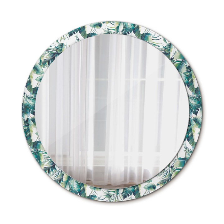 Fali tükör, Wallfluent, Toll, Kerek, Fekete, Ø100 cm, 010090550130300011636