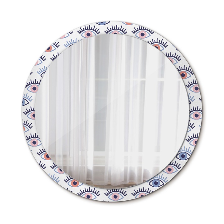 Fali tükör, Wallfluent, Szem, Kerek, Kék, Ø100 cm, 010090550130300072619