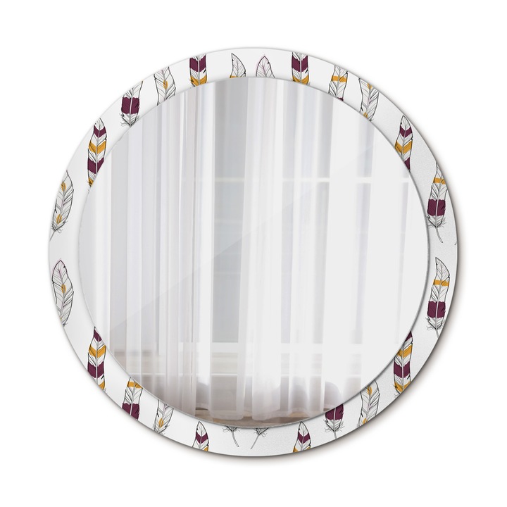 Fali tükör, Wallfluent, Toll, Kerek, Fehér, Ø100 cm, 010090550130300029863