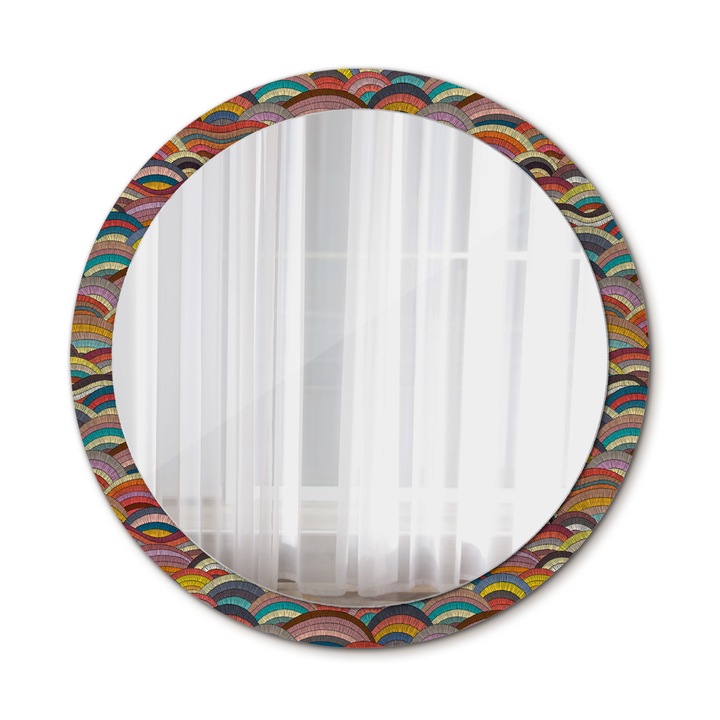 Fali tükör, Wallfluent, Dísz, Kerek, Többszínű, Ø100 cm, 010090550130300020876