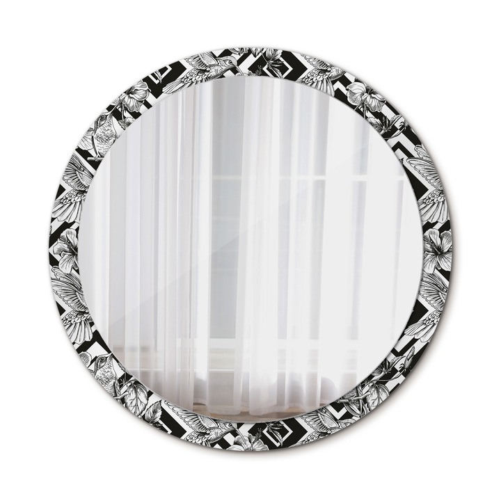 Fali tükör, Wallfluent, Kolibri, Kerek, Többszínű, Ø100 cm, 010090550130300010979