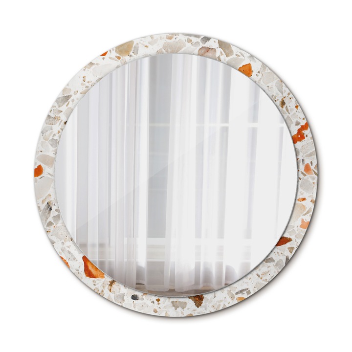 Fali tükör, Wallfluent, Laster stílusú, Kerek, Fehér, Ø100 cm, 010090550130300072588