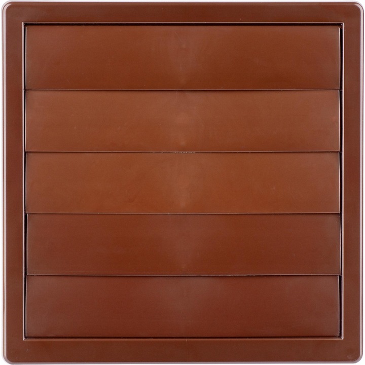 Grila ventilatie, Airroxy, 17X17 maro, Ø80-150