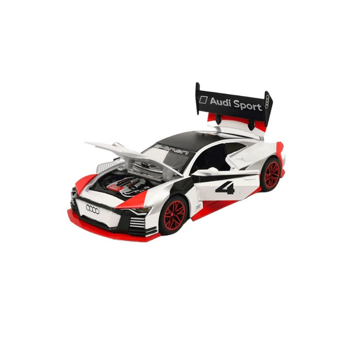 Masina turnata sub presiune Audi Sport e-tron, 1:32, Alb, Fara ambalaj