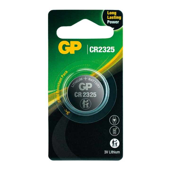 Baterie cu litiu, GP, CR2325E-2CPU1, 3V