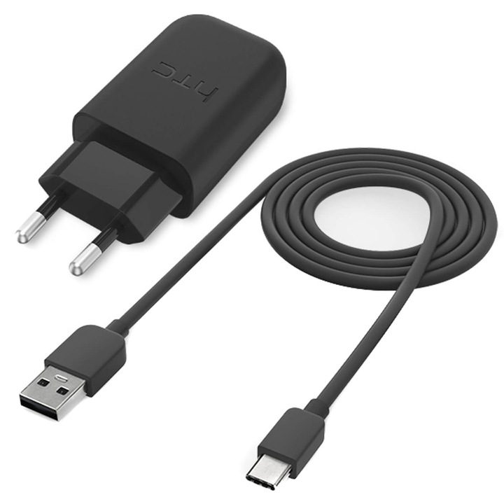 Захранване и USB-C кабел HTC Rapid Charger TL P5000 за устройства с USB-C стандарт, Bulk