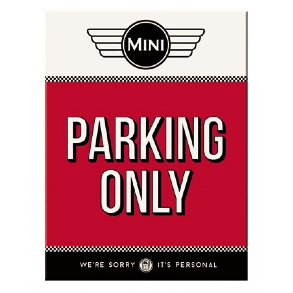 Magnet frigider - Mini Cooper - Parking Only Red 6x8cm