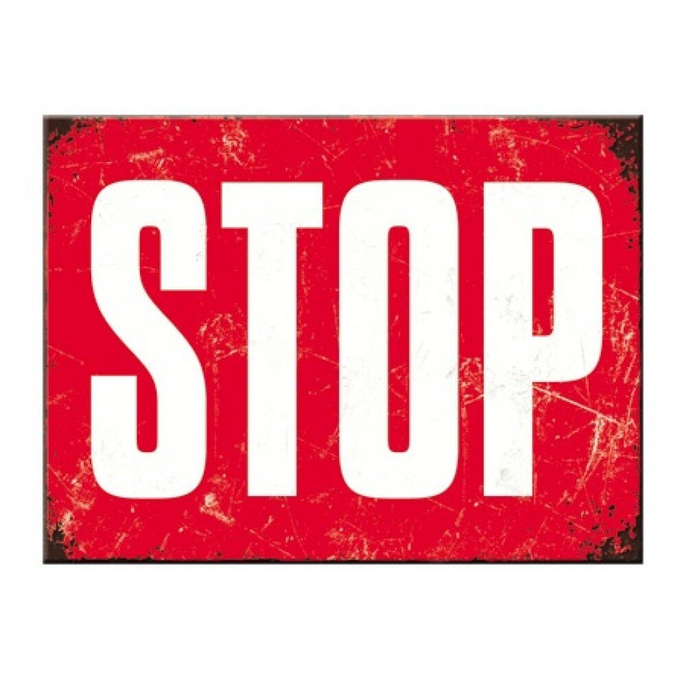 Magnet frigider - Stop 6x8cm