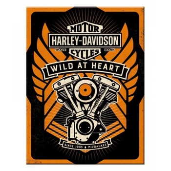 Magnet frigider - Harley Davidson - Wild At Heart 6x8cm Magnet frigider - Harley Davidson - Wild At Heart 6x8cm