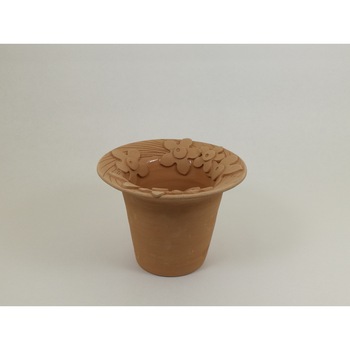 Vaza inaltime medie evazata cu flori si fluture Vaza inaltime medie evazata cu flori si fluture