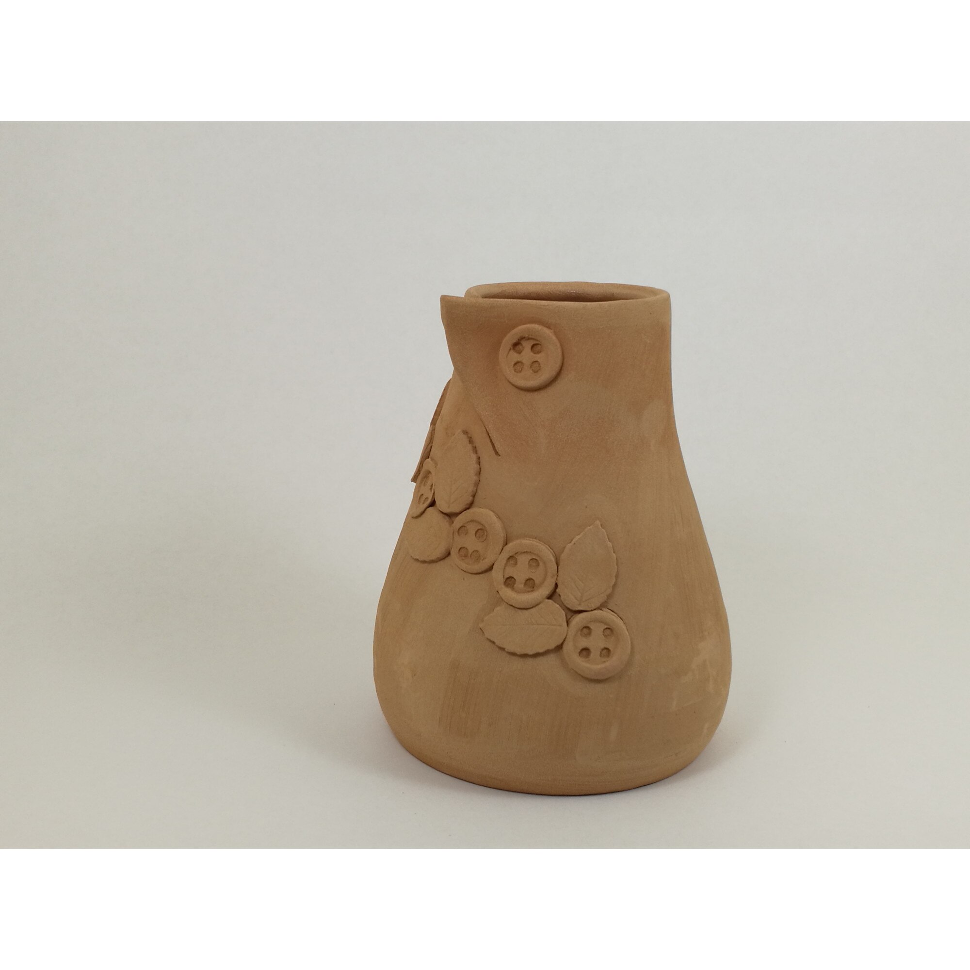 Vaza inaltime medie decupata cu nasture