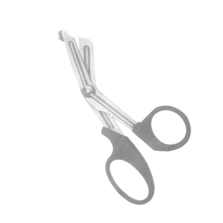 Foarfeca universala, inox, cu maner imbracat in plastic, 17 cm