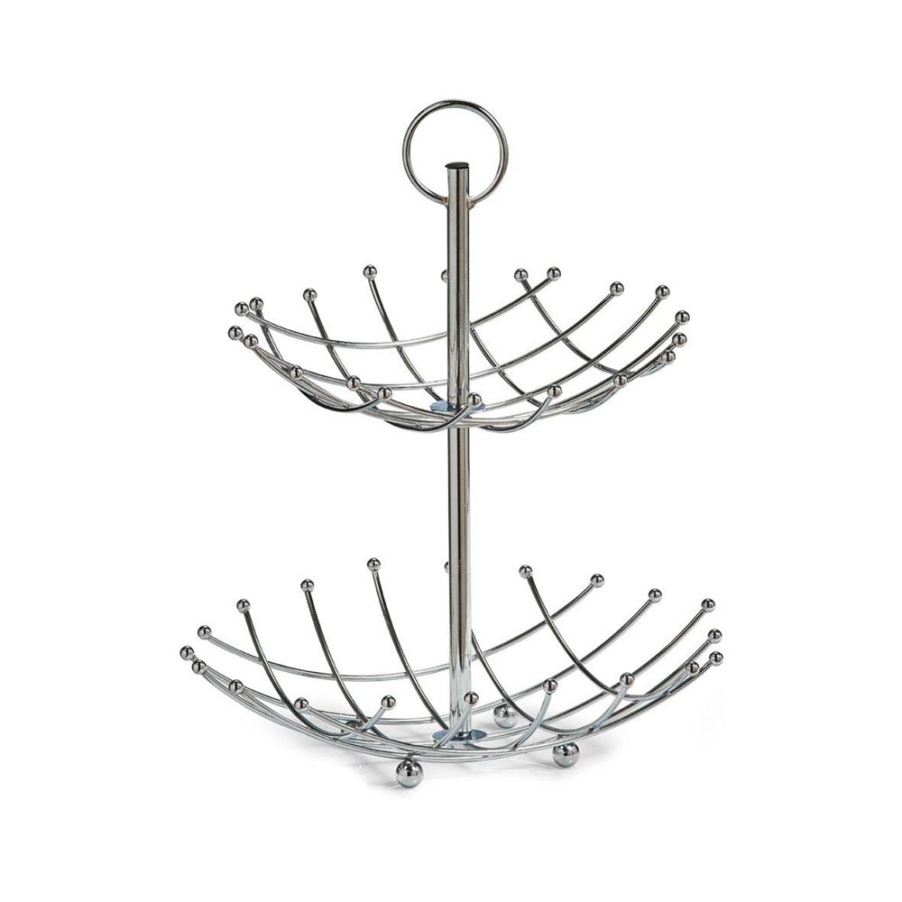 Fructiera dubla Zeller, otel cromat, 28x36 cm