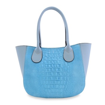 Geanta casual Little Boat, de dama, piele naturala, culoare albastru deschis Geanta casual Little Boat, de dama, piele naturala, culoare albastru deschis