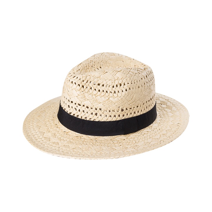 Palarie, A&K, Paie/Textil, Maro/Negru