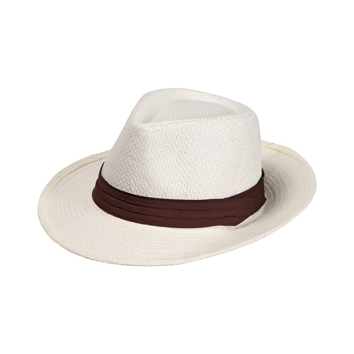 Palarie unisex, A&K, Textil, Alb