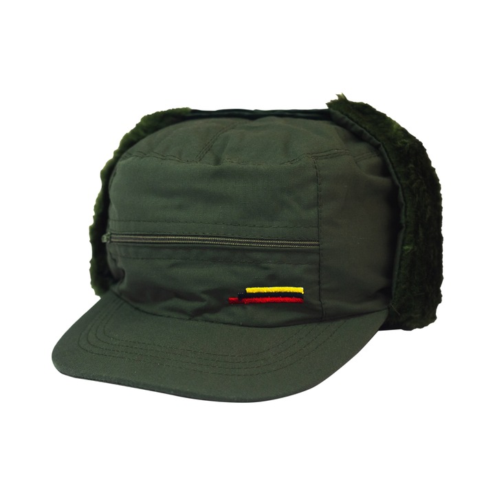 Caciula barbati, A&K, Blana, Kaki, 60 cm