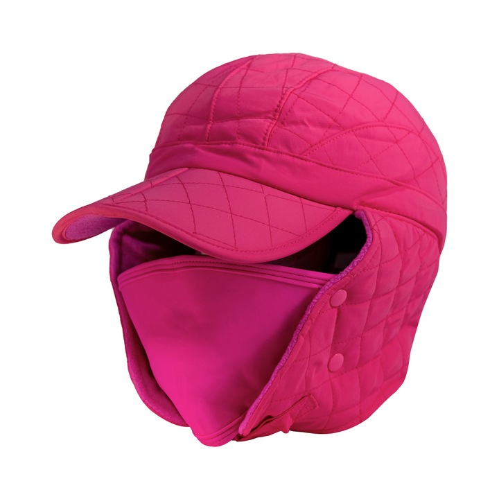 Caciula unisex cu masca protectie, A&K, Roz