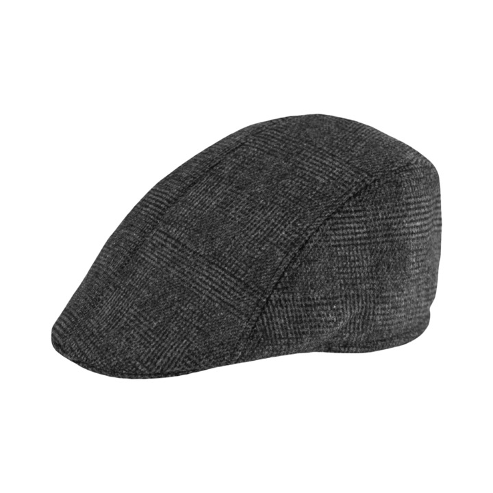 Мъжка барета, A&K, Текстил, Черна, 59 см