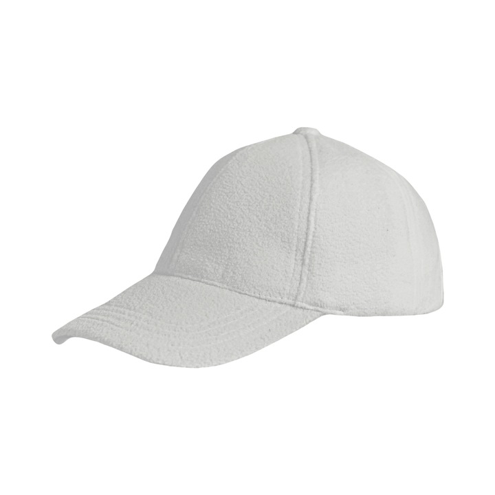 Sapca unisex cu velcro, A&K, Lana, Alb