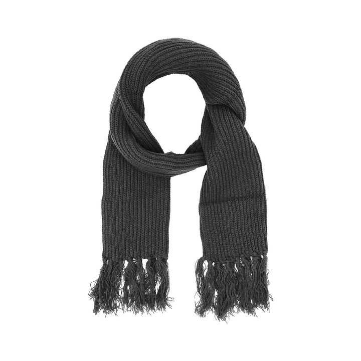 Fular pentru barbati, A&K, 20 x 150 cm, Acril, Negru