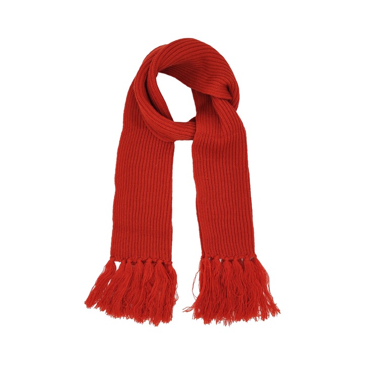 A&K, Fular unisex, Tricot, 20 x 150 cm, Rosu