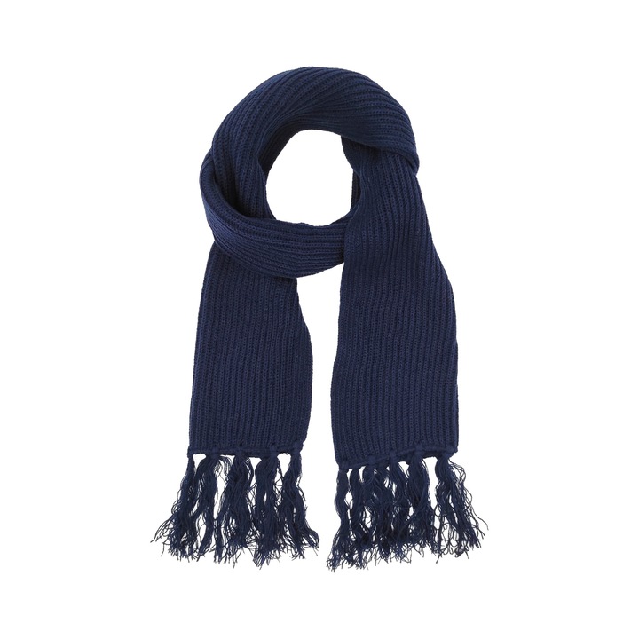 A&K, Fular unisex, Tricot, 20 x 150cm, Negru