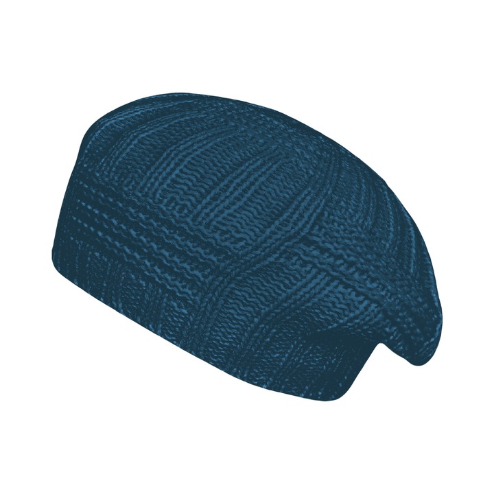 Bereta dama, A&K, Tricot/Acril, Albastru