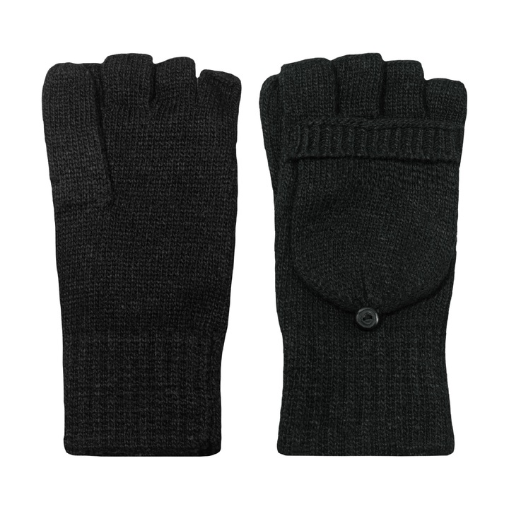 Manusi sport A&K, model cu degete taiate, negru, one size, pentru vanatoare/pescuit