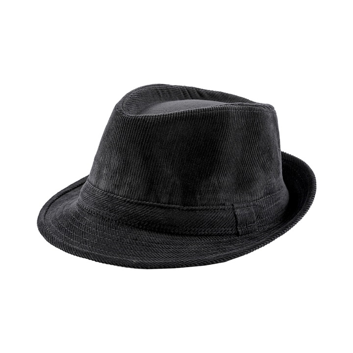 Palarie pentru barbati, A&K, Velur, Negru