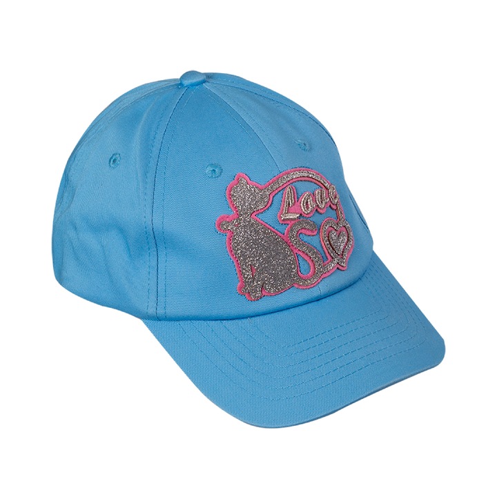 Sapca fete, A&K, Model pisica, Bumbac, Albastru