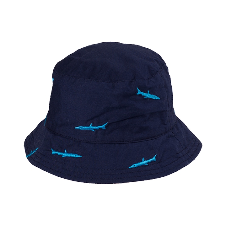 Palarie conica pentru copii, A&K, albastru, bumbac