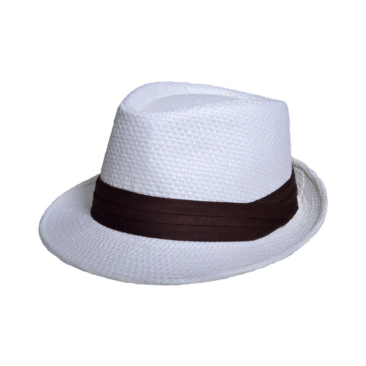 Palarie unisex, A&K, Paie, 56 cm, Crem/Maro