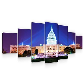 Set Tablou DualView Startonight Casa Alba, 7 piese, luminos in intuneric, 100 x 240 cm Set Tablou DualView Startonight Casa Alba, 7 piese, luminos in intuneric, 100 x 240 cm