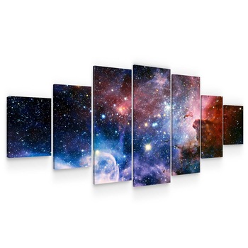 Set Tablou DualView Startonight Spatiu cosmic, 7 piese, luminos in intuneric, 100 x 240 cm Set Tablou DualView Startonight Spatiu cosmic, 7 piese, luminos in intuneric, 100 x 240 cm