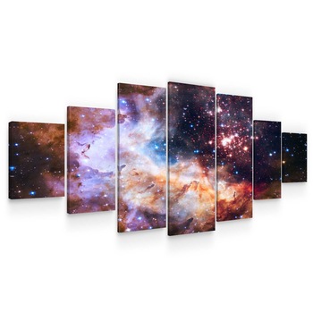 Set Tablou DualView Startonight Galaxie, 7 piese, luminos in intuneric, 100 x 240 cm Set Tablou DualView Startonight Galaxie, 7 piese, luminos in intuneric, 100 x 240 cm