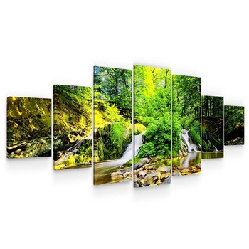 Set Tablou DualView Startonight Padure verde, 7 piese, luminos in intuneric, 100 x 240 cm Set Tablou DualView Startonight Padure verde, 7 piese, luminos in intuneric, 100 x 240 cm