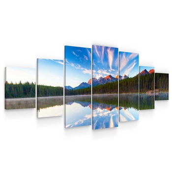 Set Tablou DualView Startonight Reflexia muntelui, 7 piese, luminos in intuneric, 100 x 240 cm Set Tablou DualView Startonight Reflexia muntelui, 7 piese, luminos in intuneric, 100 x 240 cm
