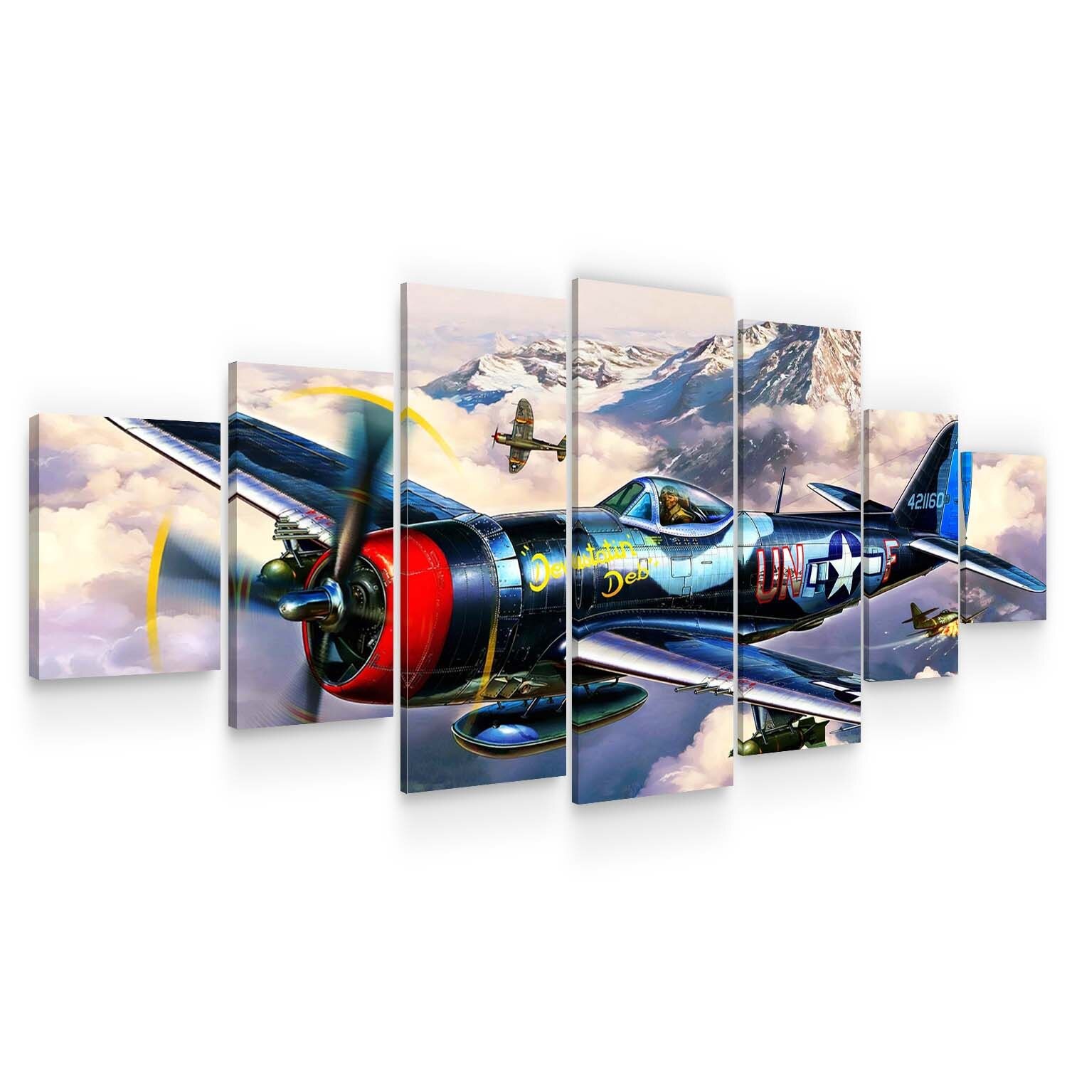 Set Tablou DualView Startonight Zbor de fier, 7 piese, luminos in intuneric, 100 x 240 cm