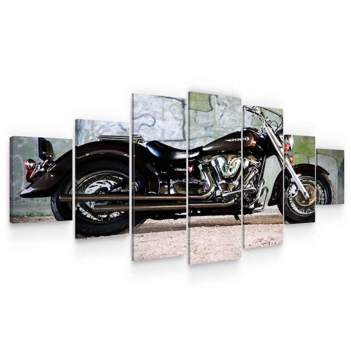 Картинa пано DualView Startonight Мотоциклет Ямаха, 7 части, светлина в тъмнотo, 100 x 240 см