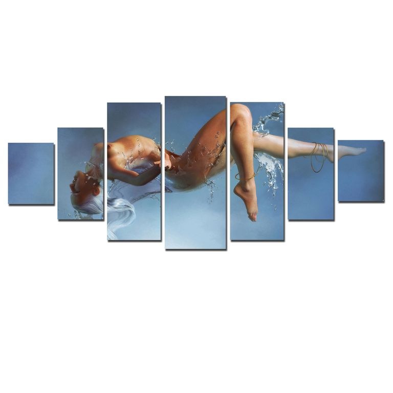 Set Tablou DualView Startonight Senzualitate, 7 piese, luminos in intuneric, 100 x 240 cm