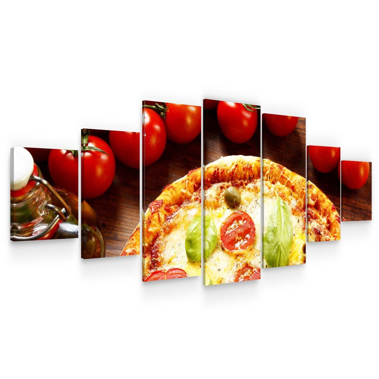 Set Tablou DualView Startonight Pizzaaa, 7 piese, luminos in intuneric, 100 x 240 cm