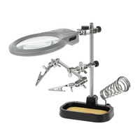 Lupa de masa cu lupa, clesti si suport pentru letcon