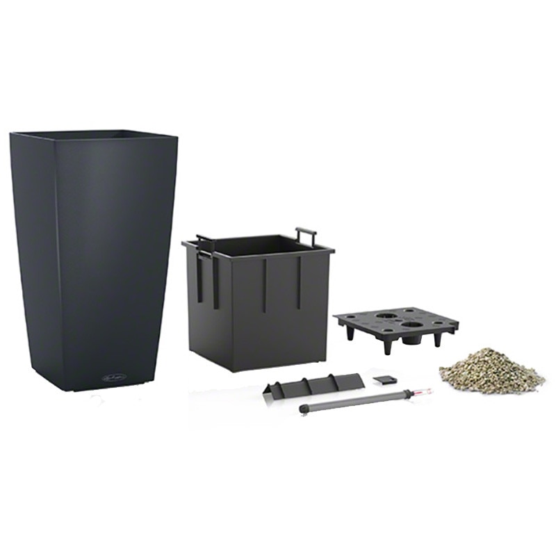 Ghiveci Lechuza Cubico Color 22/41CM - set gri inchis/slate 13164