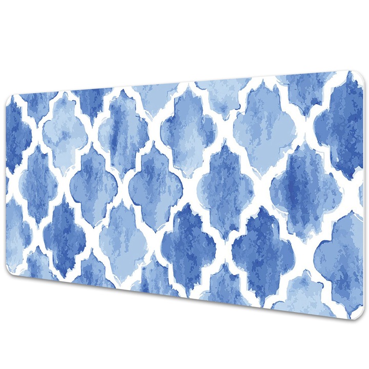 Mapa PVC pentru birou. Model Marocan. Albastru. 90 cm x 45 cm. 010250300040100013292